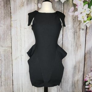 Akira Black Label Cap Sleeve Peplum Dress